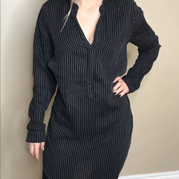 H&M ⭐️ Long Dress Shirt With Stripes - Picture 3 of 5